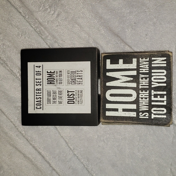 NWT- Brand New Set of 4 Coasters with Holder - Picture 2 of 3